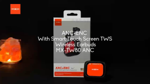 MOXOM MX-TW80 ANC+ENC TWS Wireless Earbuds with Smart Touch SENSOR LCD SMART TOUCH SCREEN HI-FI SOUND NOISE-CANCELING
