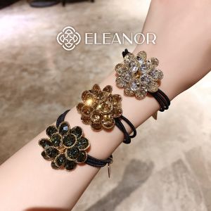 Dây buộc tóc nữ đính đá Eleanor Accessories dây cột tóc hình hoa phụ kiện tóc 3532