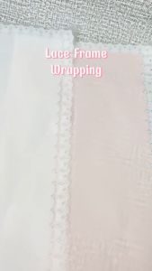 [5 LEMBAR] Lace Frame Flower Wrapping Cellophane Paper Waterproof Paper Kerts Buket Bunga Korean Wrapping Florist Material Hand Bouquet