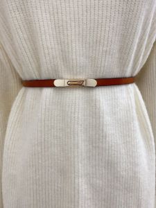 Versatile Ladies Thin Belt 2024 New Genuine Leather Waist Seal Decorative Suit Belt Skirt Belt Sweater Waist Chain