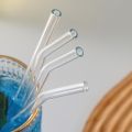 1set Heat Resistant Glass Straws with Brush - Set of 5 - Reusable and Washable,Perfect for Smoothies, Milkshakes, Tea, Juice. 
