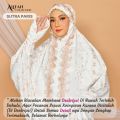 ALIFAH Mukena Terusan Dewasa Bahan Sutra Paris Prada premium Renda Mewah Jumbo Terbaru Full Bordir. 