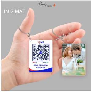 Móc Khóa Qr Hình Mèo Thần Tài Chất Liệu Mica Bền Đẹp móc khóa xe máy dễ thương