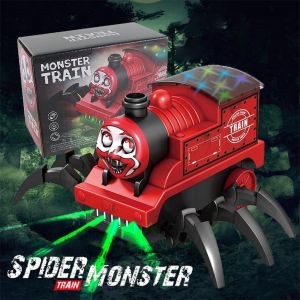 Charles Train Monster Choo-Choo Toys Horror Spider Games Puzzle Assembling Building Blocks with Light Boys Girls Gifts