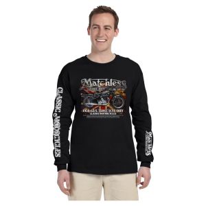 Kaos motor klasik MATCHLESS / kaos motor vintage / kaos motor tua / kaos pria distro / kaos motor tangan panjang