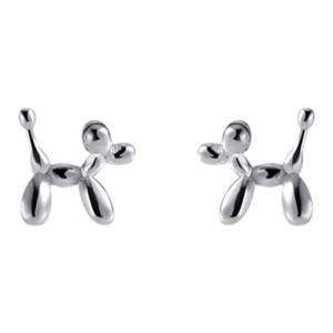 Simplified Balloon Dog Earrings Womens Small Tasteful Cold Style Individual Ear Jewelry Piercing Unique Design Fashion Accessories
