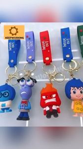 KEEP WORKING Children Keychain Disney and Pixar Sadness Fear Anger Disgust Joy Plastic Party Gift Birthday Gift 1pcs
