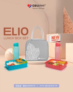 KLF Elio Lunch Box Set Botol Minum Lunchbox Milano dengan Lunch Bag Tas Kotak Makan Lunchbox