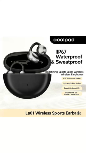 Coolpad Clip-on Sports Earbuds Bluetooth 6.0 Waterproof Headphones with Mic for iOS Android Gaming Running