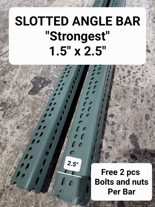 Slotted Angle Bar "STRONGEST" 1ft TO 8ft (1.5x2.5) Lazada PH