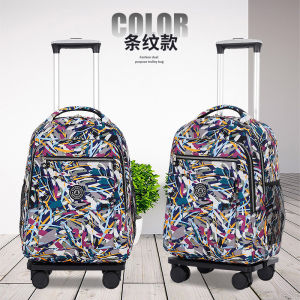 Ultra-Light Double-Shoulder Travel Backpack with Pull Rod for Men And Women Large Capacity 20-Inch Wheel Bag Check-In Bag