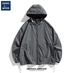 Genio Lamode Mens Lightweight Quick-Dry UV Protection Outdoor Fishing Jacket Summer Breathable Online Shirt Zipper Decoration