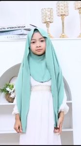 Pashmina Inner Oval Jersey Menutup Leher Anak Remaja Umur 6 - 13 Tahun | Pashmina Instan Inner Leher Anak Remaja Jersey Premium