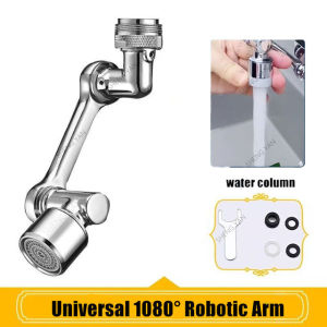 Metal Copper 1080° Rotation Faucet Aerator Extender Swivel Robotic Arm Faucets Sprayer Head Nozzle Kitchen Tap Saving Water