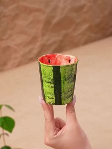 YOGEHOME | Hand-Painted Watermelon Handmade Personal Cup 2026 New