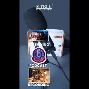 Microphone Condenser UK100 with Noise Cancelling For Streaming Podcast & Recording
