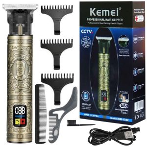 Alat Cukur Rambut Kemei KM-1942 Mesin Potong Rambut Charger Alat Ukir Rambut Grooming Set