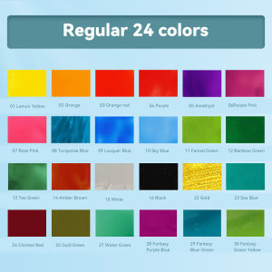 Pebeo 24Colors Glass Acrylic Paint Sun-Resistant Glass Paint For Beginners Artist Hand Painted DIY Glass Creative Painting Paint