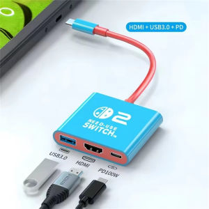 Docking Station for Nintendo Switch 24K 60Hz TYPE-C Hub with HDMI and USB-C 3.0 PD100W Charge Perfect for Switch 2/Switch/OLED