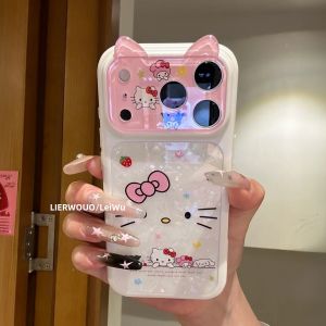 LIANGWU | Cute Cartoon Cat Phone Case for iPhone Full Camera Protection