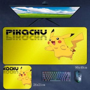 Potdemiel | High Definition Animation Pokémon Pikachu Rubber Non-slip Dirt-resistant Mouse Pad Boys Office Large Size Keyboard Pad Table Mat