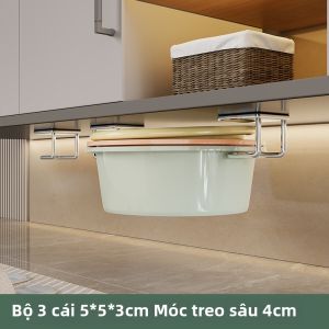 Kệ Để đồ Inox Treo Tường Không Cần Khoan Ống