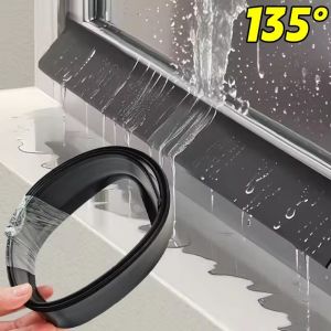 แถบกั้นน้ำหน้าต่างเลื่อนขนาด100ซม. ตัวเบี่ยงน้ำฝนฮาร์ดแวร์สำหรับสวนบ้านประตูประตูอลูมิเนียมแถบปิด