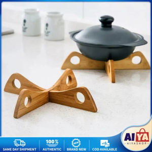 Wood Heat Resistant Pad Foldable Non-Slip Pot Pan Mat Table Placemat Dish Plate Cross Holder Coaster Kitchen Table Trivet