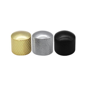 FLEOR 4pcs Metal Dome Electric Guitar Bass Knobs Volume Tone Control Knobs Gold/Chrome/Black for Guitar Accessories