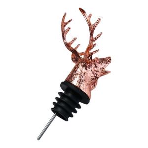 Innovative Stainless Steel Whiskey Pouring Device Wild Deer Head Wine Stopper Red Wine White Wine Siphon Bar Accessories