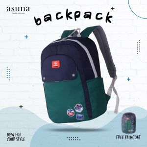 Backpack Tas ransel anak remaja wanita SMP SMA Asuna Free Raincoat