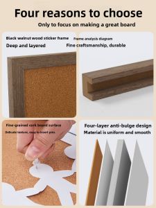 brandland | Bulletin & Announcement Vision Board Cork Board