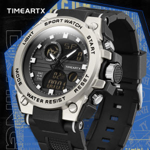 TIMEARTX Luminous Pointer Digital Clock Alarm ABS Material Case Mens Fashion Outdoor Waterproof LED Electronic Sports Watch