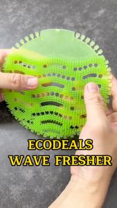 Tấm Lót Khử Mùi Bồn Tiểu & Lỗ Sàn ECODEALS Wave Fresher - Khử mùi làm thơm toilet vượt trội 30 ngày chống văng và giọt bắn - KT 18x18cm