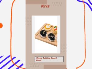 Kris S Sloop Cutting Board Wood Papan Kayu Talenan Alat Pemotong Buah Sayur Kualitas Food Grade Ukuran Small