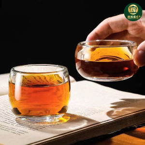Thickened Crystal Tea Cup High Borosilicate Glass Lead-Free Owner Mountain View Cup Explosion-Resistant Heat-Resistant Anti-Scald High Transparency Tea Set