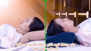 Gối cao su non Freeship Gối ngủ chống mỏi cổ - Gối ngủ nhanh Nhật Bản cao cấp không gây mỏi vai gáy