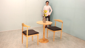 CẶP 2 GHẾ BULL Nguyên Liệu Gỗ Cao Su Tự Nhiên - LƯU Ý: Xin hãy đặt hàng mỗi đơn 1 cặp sản phẩm