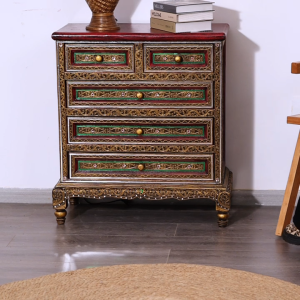 ห้องรับแขกสไตล์ไทยตู้ข้างเตียงตู้ข้างเตียงเฟอร์นิเจอร์สไตล์เอเชียตะวันออกเฉียงใต้