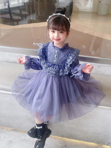 เจ้าหญิง เดรส สําหรับเด็กผู้หญิง ฤดูใบไม้ผลิ ฤดูใบไม้ร่วง ทันสมัย เด็กทารก เสื้อผ้า มีสไตล์ สำหรับงานกลางคืน ชุดราตรี ลายดอกไม้ หวาน สไตล์