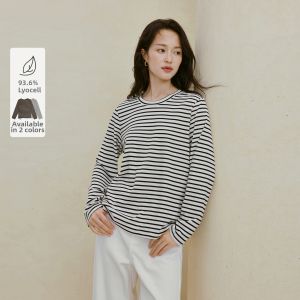 INMAN | Retro Stripe Long Sleeve T-Shirt Blouse Top