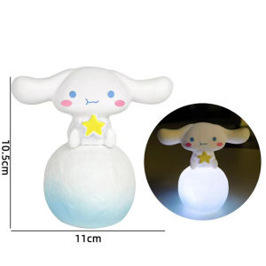 Bandai | Animation Kuromi Pochacco Kawaii Glowing Cloud Lamp Hello Kitty Bedside Lamp LED Night Light Cake Decoration Decoration Gift