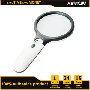 KIPRUN LED Magnifying Glass Lens 45x3 Mini Pocket Handheld Microscope Reading Jewelry Loupe Handheld Magnifiers