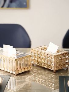Kotak Tisu Kristal Kotak Tisu Gold Tempat Tissue kotak Tempat Tisu Kaca Elegant tissu organizaer