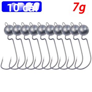 Bộ Móc Câu Jig Nặng LAKBAT 3.5g-14g Có Ngạnh Kiểu Lệch Câu Cá Bằng Mồi Mềm Thép Carbon Cao Hỗ Trợ Câu Cá Bằng Cần Quay.