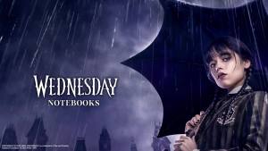 [Cinereplicas x Netflix] Wednesday Adams Periphery Notebook Wednesday This Is My Writing Time Ripple Cello Cover Little Wolf Girl Enid Nevmore Joint Diary