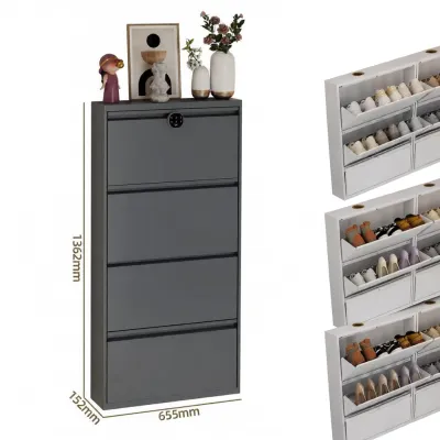 DIBIOU | Ultra-thin Entrance Shoe Cabinet Flap Design