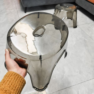 Acrylic Chống Trơn Trượt Tắm Phân Cho Trẻ Em Trong Suốt Tối Giản Nội Thất Phòng Tắm Hiện Đại Nhỏ Thấp Phân Cho Gia Đình Phòng Khách