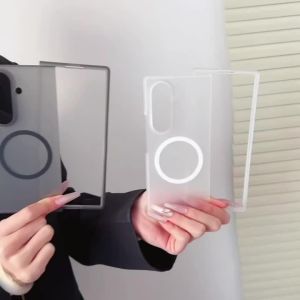 Ốp Điện Thoại Chống Sốc Từ Tính Cao Cấp Cho Samsung Galaxy Z Fold - Vỏ Cứng Trong Suốt Tương Thích Với Magsafe