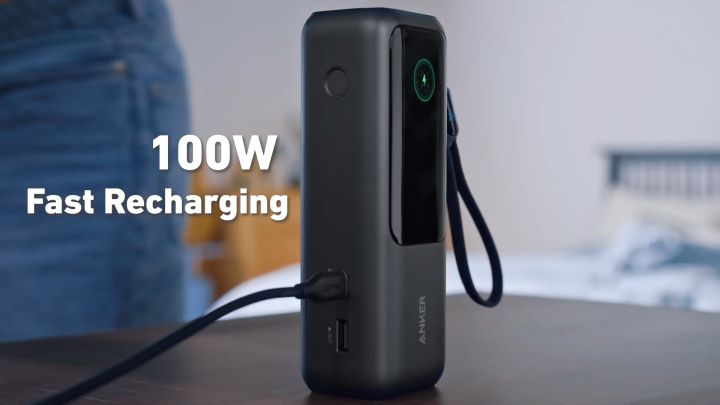 Pin Sạc Dự Phòng Anker Zolo A1695 165W 25000mAh 3C1A | Tích Hợp Cáp USB-C Cuộn | PD QC PPS 2.0
